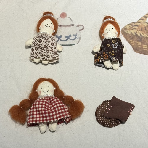 CCCat 好物推荐韩国手作碎花珍珠娃娃裙胸针挂饰礼品