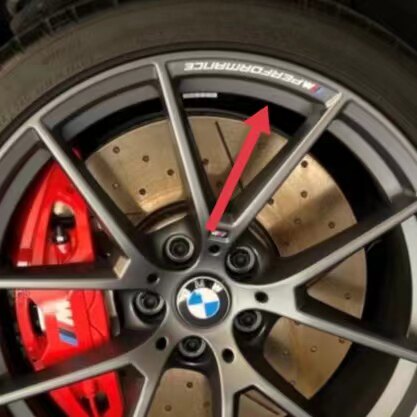 宝马BMWi3系M改18寸19寸轮毂贴纸