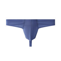 Men's low-waisted thong underwear, sexy quick-drying breathable T-pants, ice silk seamless one-piece thong thumbnail 4