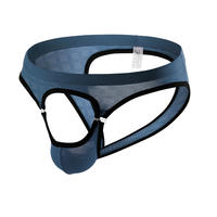 Men's ice silk double D underwear: A fashionable and thin design with front and back hollowed-out flowing, summer breathable, sporty and sexy underwear thumbnail 4