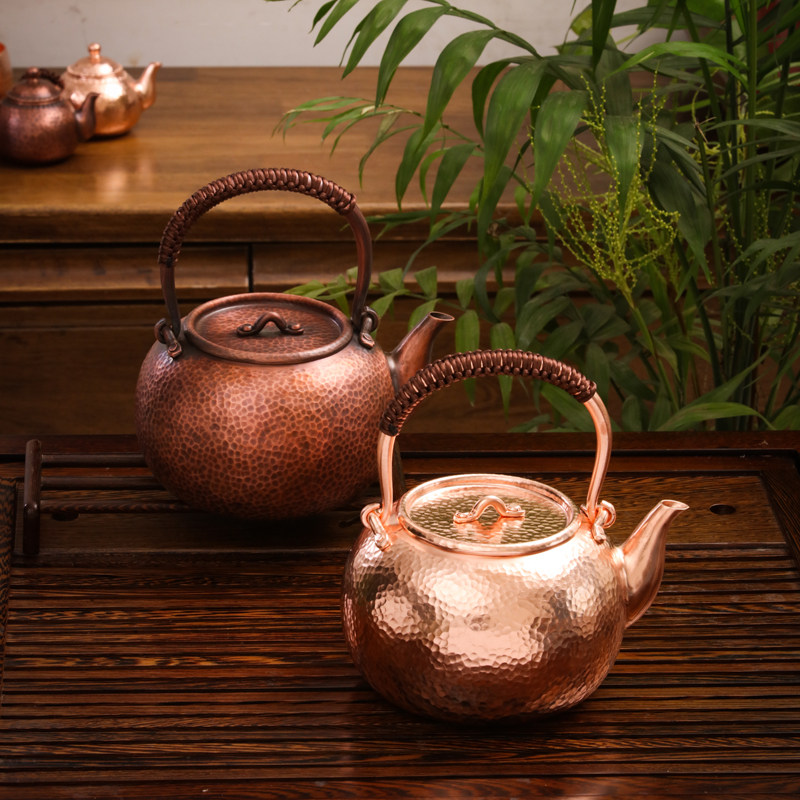铜水壶茶壶大容量提梁沏茶煮茶壶泡茶家用茶具电陶炉烧水铜壶包邮