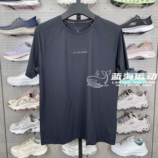 Skechers斯凯奇夏季男士针织短袖亲肤吸汗速干圆领T恤衫P225M016