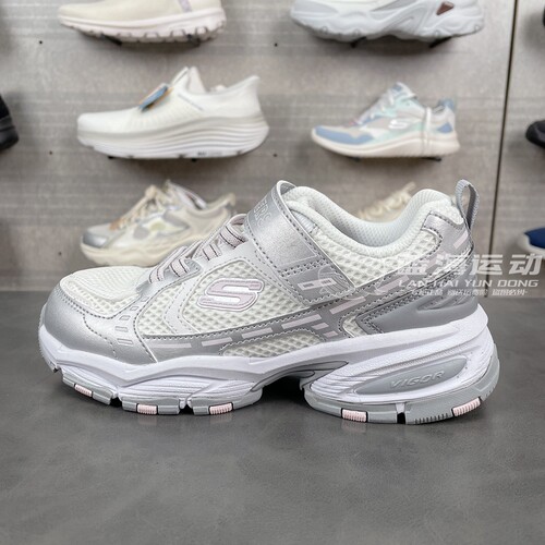 Skechers斯凯奇25新款夏女孩复古老爹鞋魔术贴休闲运动鞋319352L