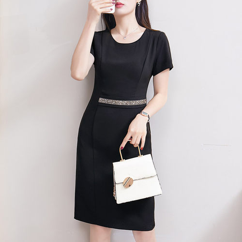夏天大码气质简约连衣裙职业正装