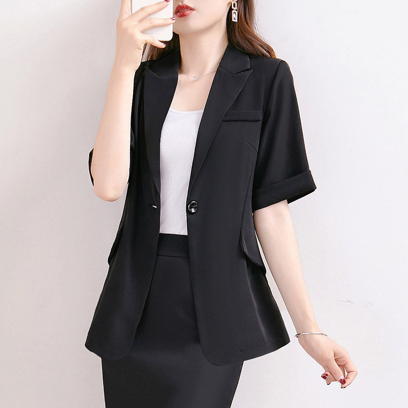 大码职业女西装工作服显瘦胖妹妹加肥加大夏季西服外套200斤正装