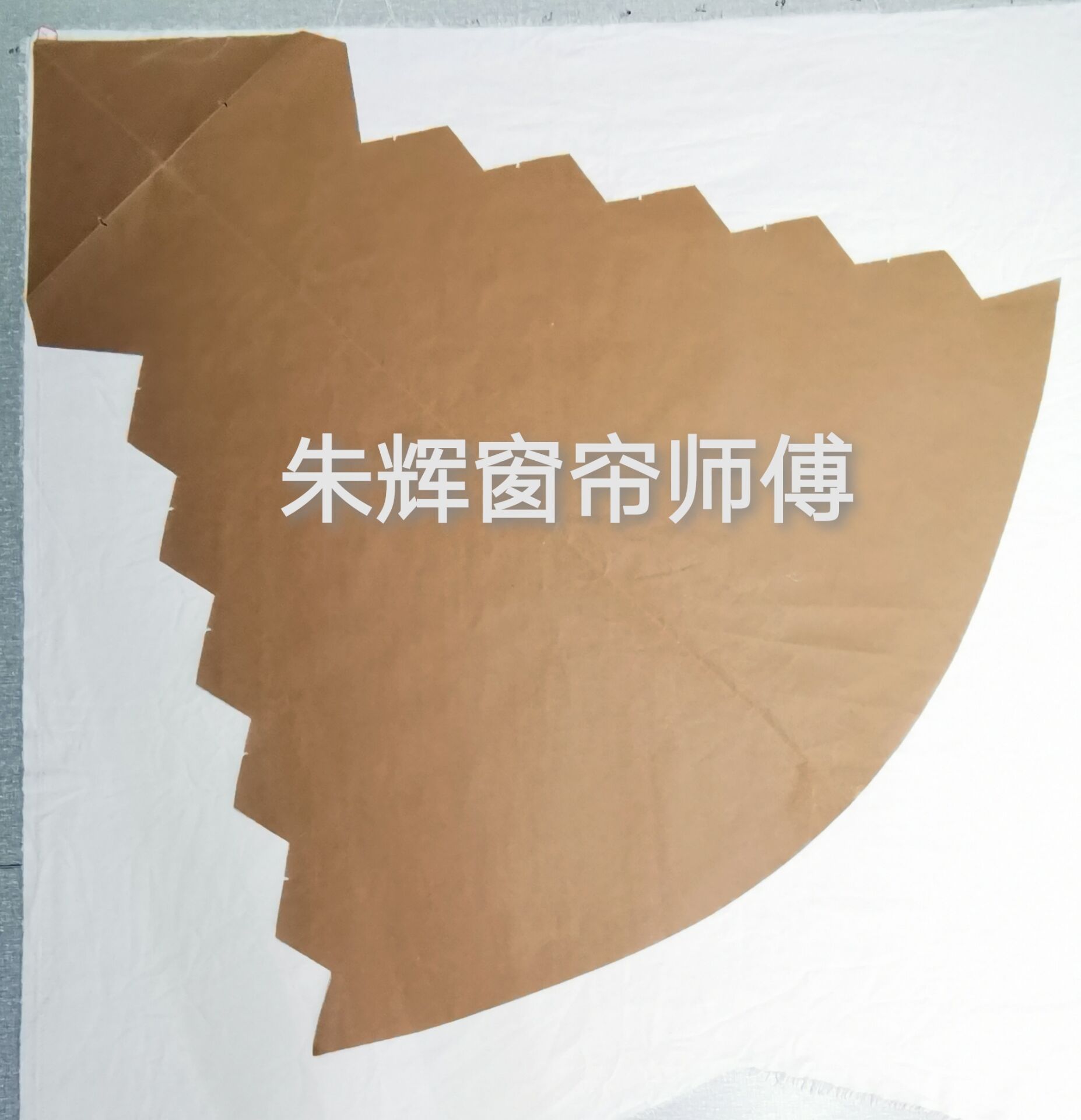 窗帘水波模板别墅复式高窗水波纸样帘头大样打版制版支持定制