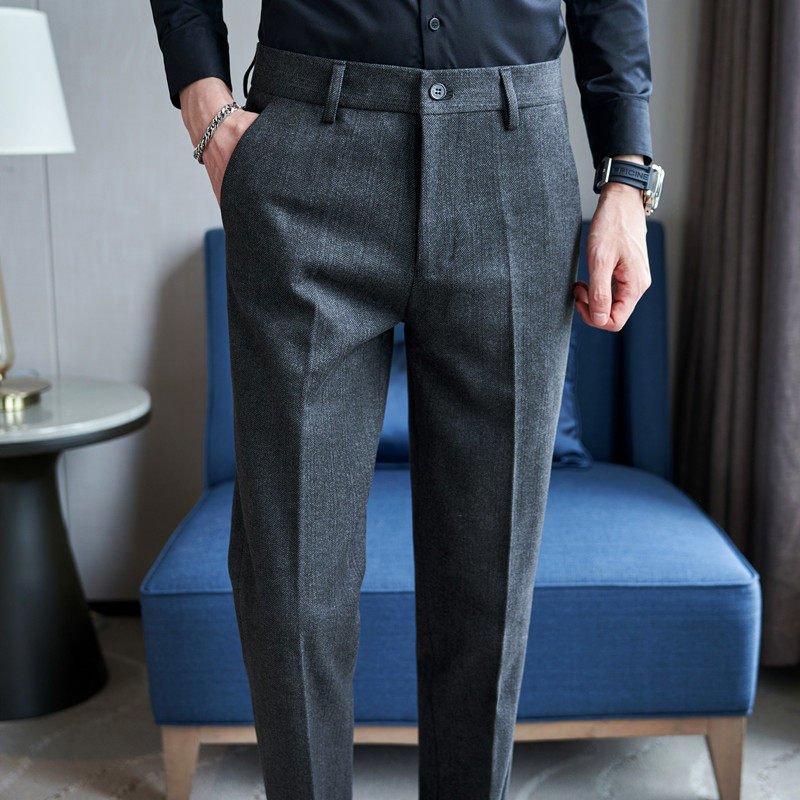 春季毛呢料西裤男人字纹呢子男士休闲裤抓绒磨毛商务西装0118r,男装,西裤,淘宝优惠券,粉丝福利购,淘宝优惠卷