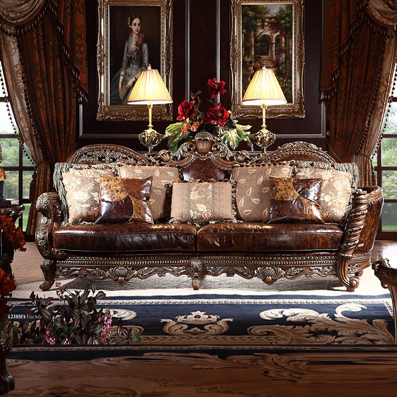 别墅酒店样板房全屋家具定制欧式整装雕花沙发大户型组合沙发定做