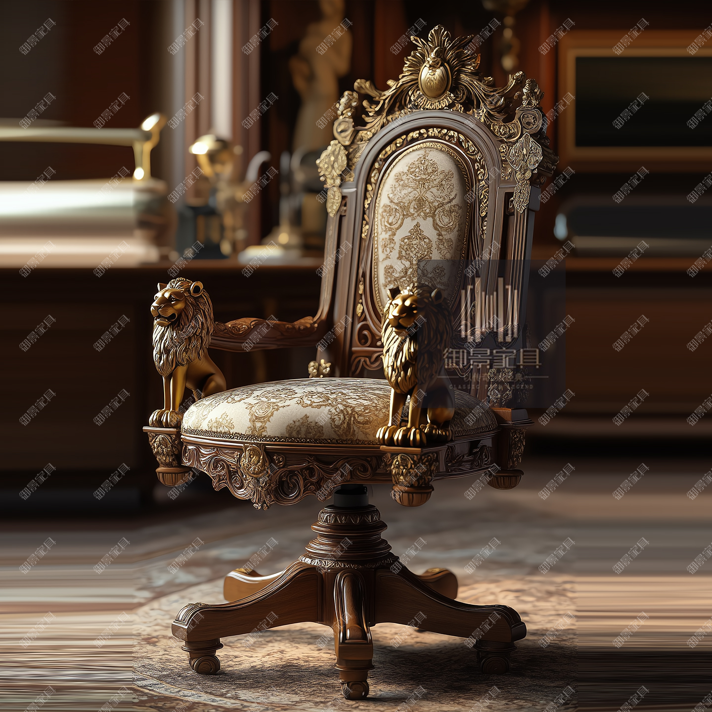 欧式书椅大班椅家用可升降办公椅