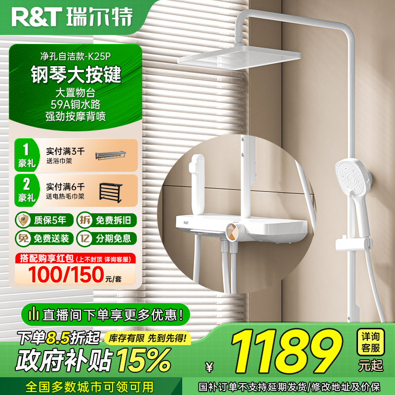 瑞尔特背喷淋浴花洒套装K25p