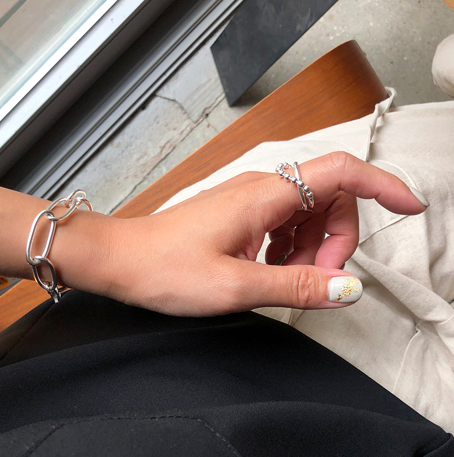 韩国百搭小众925银戒指