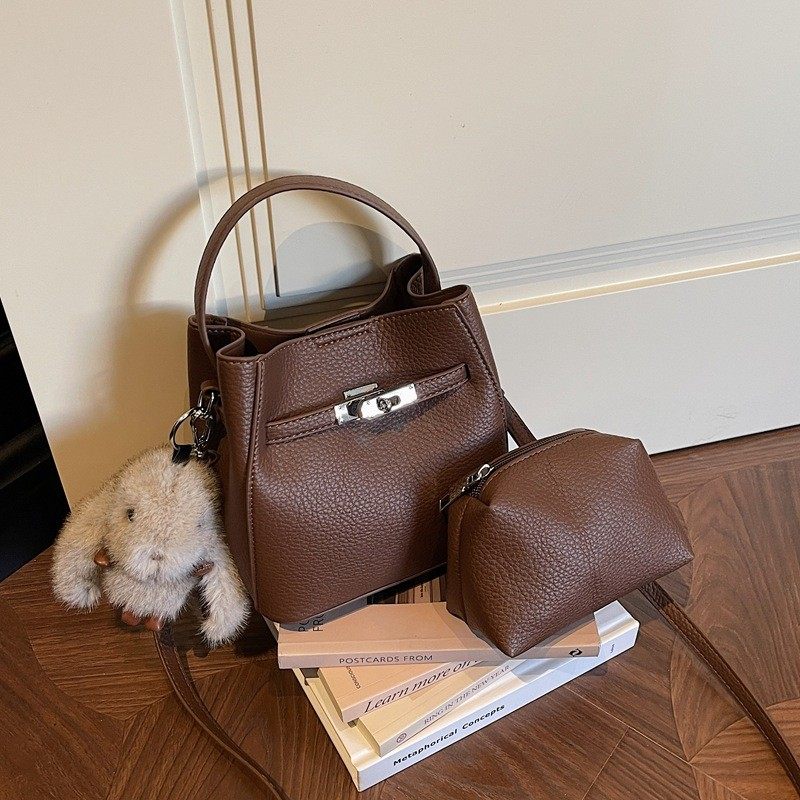 荔枝纹韩系手提菜篮子包包女式2026新款时尚潮洋气单肩斜跨包,箱包皮具/热销女包/男包,胸包,淘宝优惠券,粉丝福利购,淘宝优惠卷