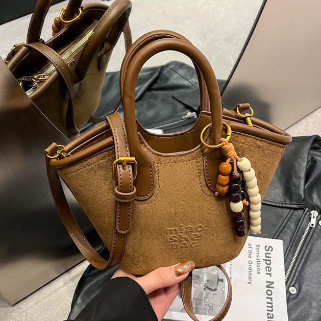 复古磨砂菜篮子小包女2025