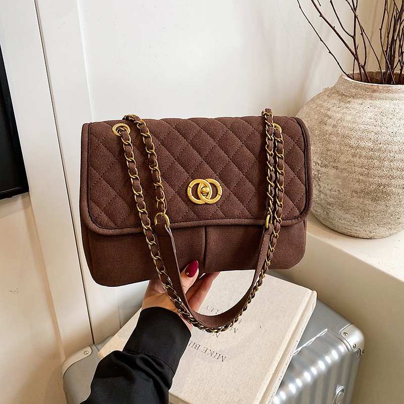 时尚腋下包2025新款菱格链