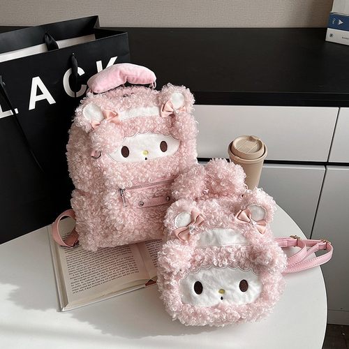 可爱毛绒玩偶双肩包2025新