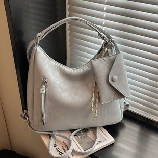 休闲通勤大容量女式双肩包2026新款多用单肩斜挎包学生外出后背包