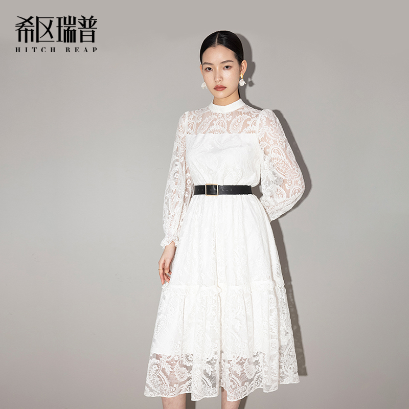 希区高端蕾丝连衣裙女装法式