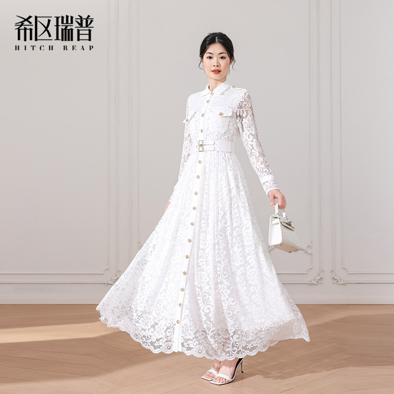 希区瑞普法式蕾丝连衣裙