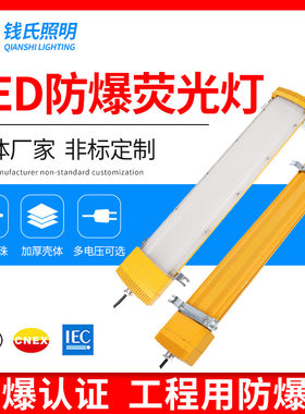 LED防爆隔爆型荧光灯一体式车间厂房应急灯长条支架日光灯