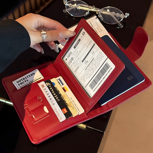 护照包韩国护照夹简约小众轻奢实用旅行多功能卡包钱包一体