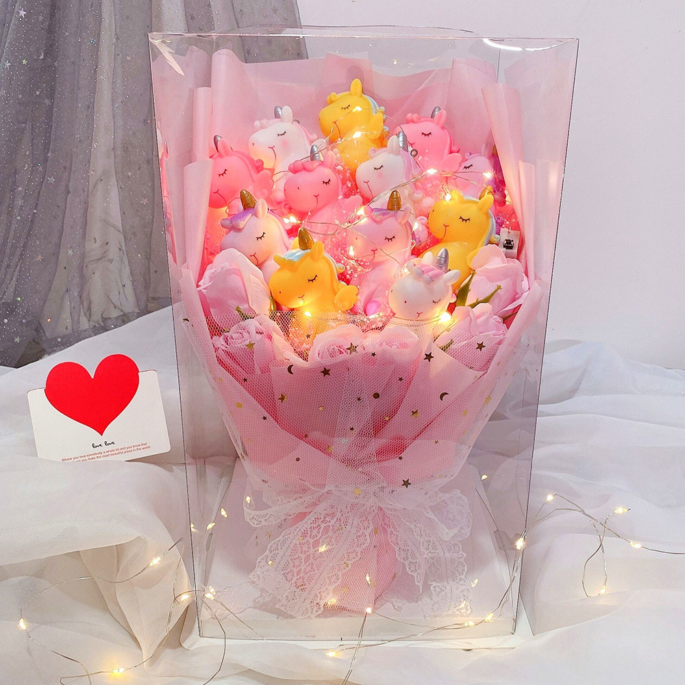 独角兽公仔花束生日女孩子儿童闺蜜女生成人礼儿童毕业七夕节礼物