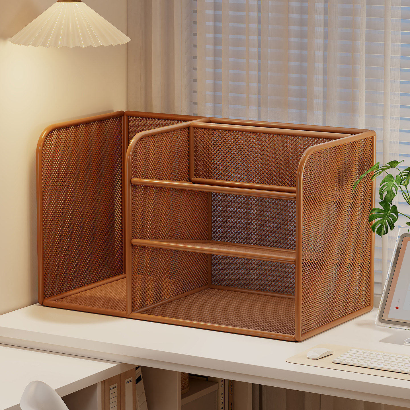 桌面书本收纳架学科分类置物架家用学生宿舍书籍文具收纳笔筒书架