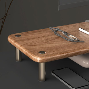 实木台式 电脑增高架显示器支架办公笔记本置物架桌面收纳工位神器