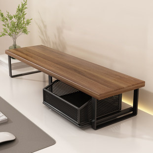 台式 电脑增高架桌面显示器垫高底座带抽屉置物架办公桌笔记本支架