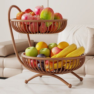 中古风水果篮置物架水果盘家用客厅茶几收纳架多层果盘零食摆放盘