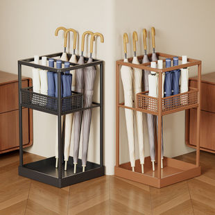 雨伞收纳架门口放伞置物架家用入户门口放伞桶沥水架商用放伞神器