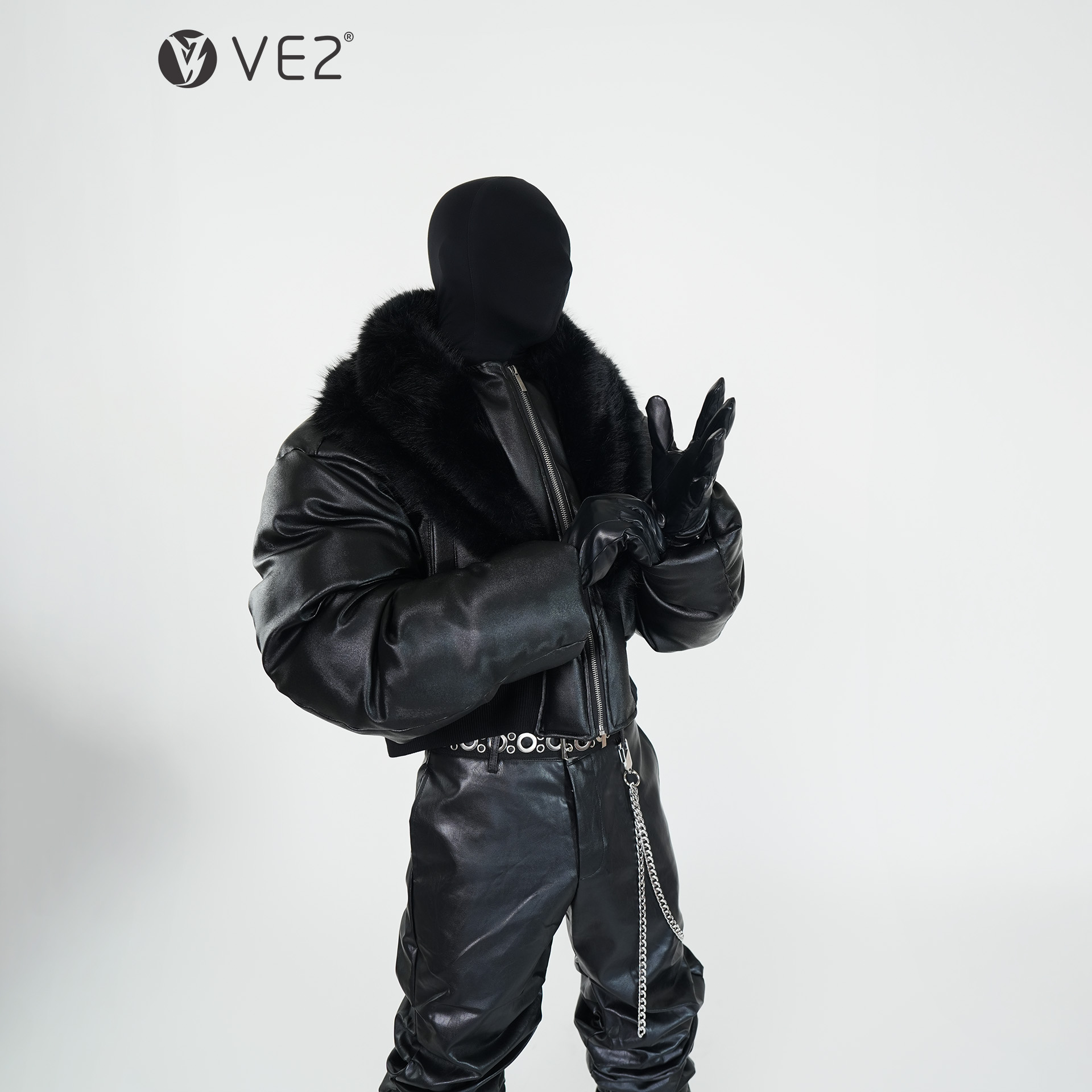 VE2暗黑先锋重磅加厚毛领棉衣