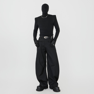 T恤男女紧身提肩假两件打底衫 VE2cleanfit弹力半高领正肩修身 长袖