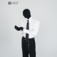 西装 VE2 衬衣 八字尖领免烫抗皱白衬衫 加免打领带长袖 四季 基础款