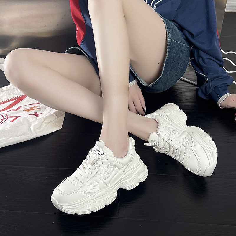 小白鞋女鞋厚底松糕鞋白色休闲老爹鞋厚底增高软底运动鞋女初中生,女鞋,老爹鞋,淘宝优惠券,粉丝福利购,淘宝优惠卷