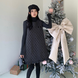 千金风波点下摆鱼尾两件套背心裙送胸针+内搭8163-B280-P155-K205，女装连衣裙，浙宝280