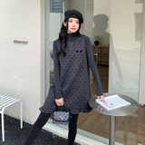 千金风波点下摆鱼尾两件套背心裙送胸针+内搭8163-B280-P155-K205，女装连衣裙，浙宝280