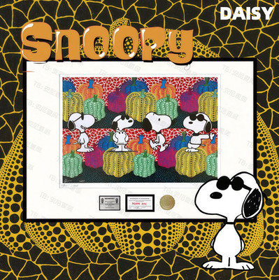 deathnyc经典史努比与草间弥生南瓜联名卧室玄关电表箱装饰画挂画