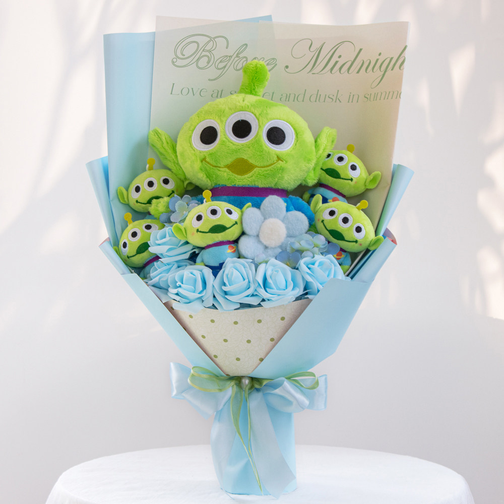 卡通花束毛绒玩偶公仔三眼怪三眼仔娃娃特别生日礼物情人节纪念日,节庆用品/礼品,创意礼盒/礼品套组,淘宝优惠券,粉丝福利购,淘宝优惠卷