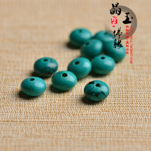 diy手链天然绿松石算盘隔珠