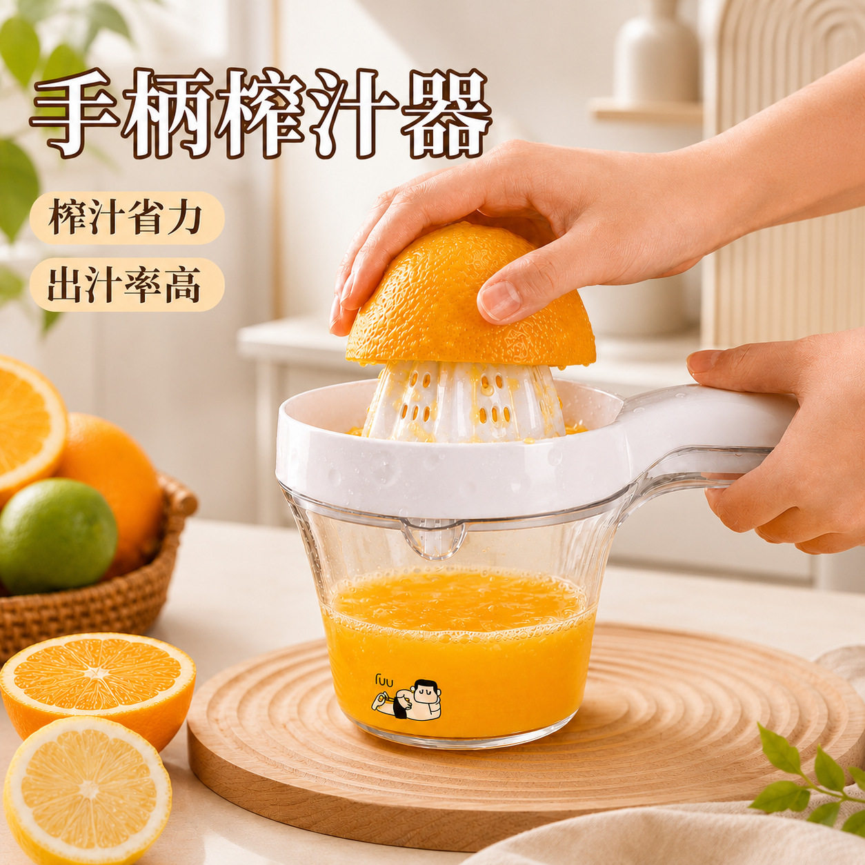 手动榨汁机渣汁分离榨果汁机家用柠檬压汁器手压式榨汁器厂家