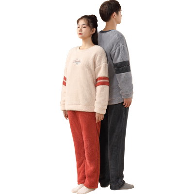 情侣款暖绒家居服套装水星