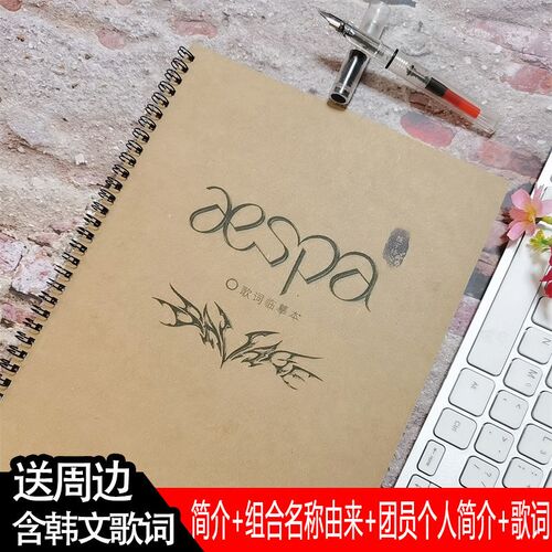 aespa同款柳智敏周边歌词本字帖