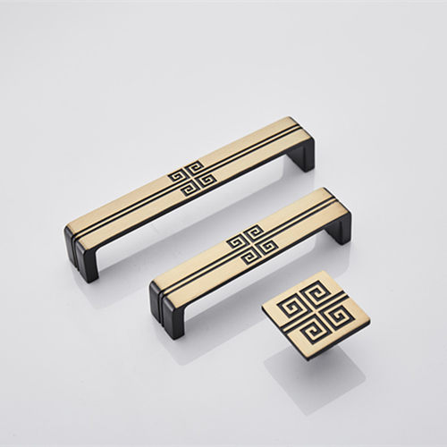 中式拉手仿铜门抽屉单孔