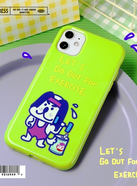 LIVECASE健身狗可爱iPhone12 ProMax手机壳XS适用苹果11原创绿色