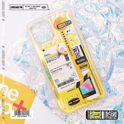 LIVECASE原创INS标签适用苹果12ProMax镭射手机壳IPhone13 11渐变