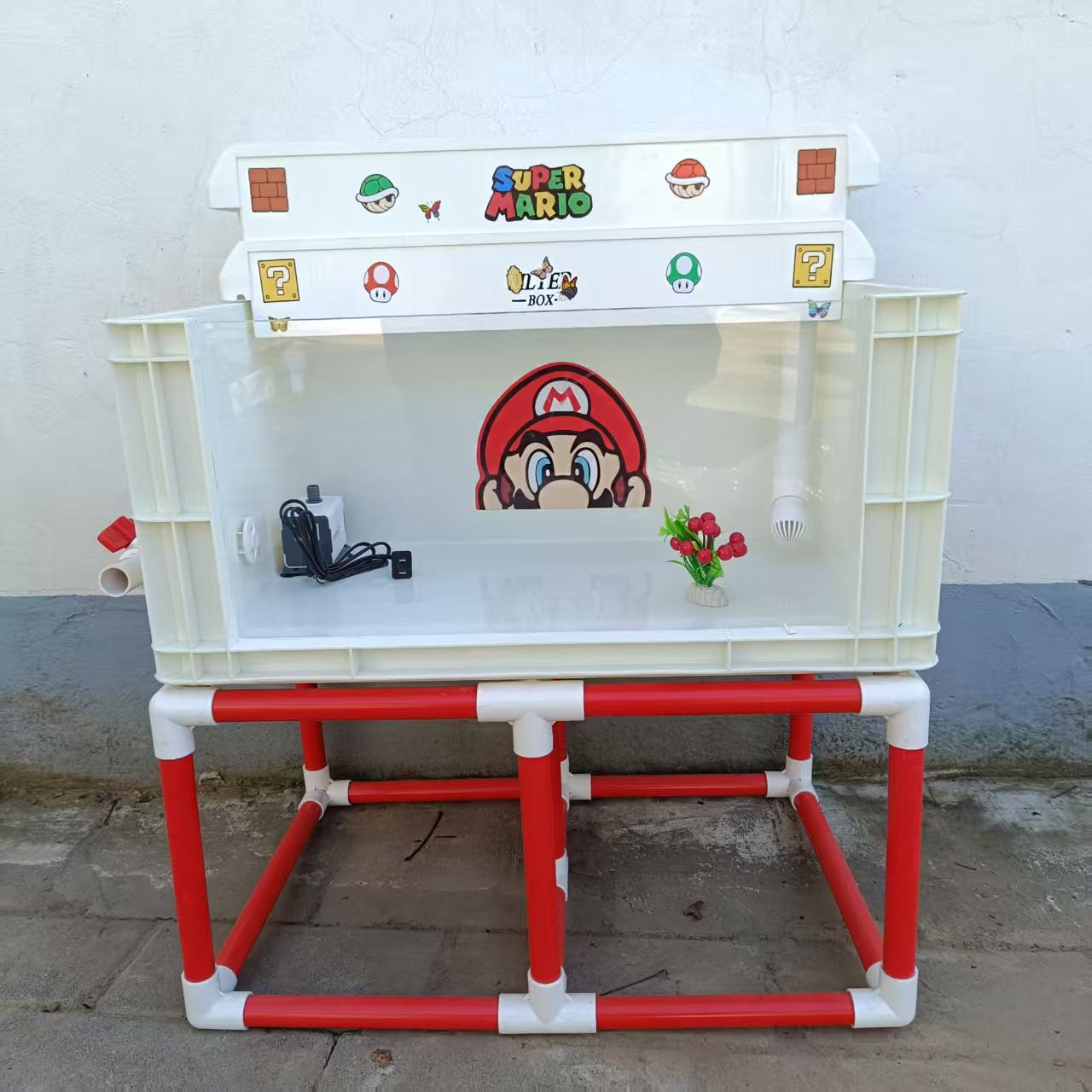 横版玻璃到顶可视周转箱龟缸