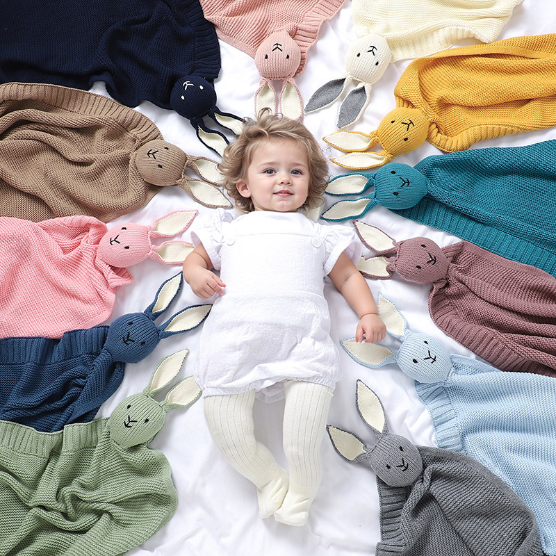 咪咪熊婴儿针织毛毯男女宝宝洋气盖毯儿童毯子防风被空调盖毯