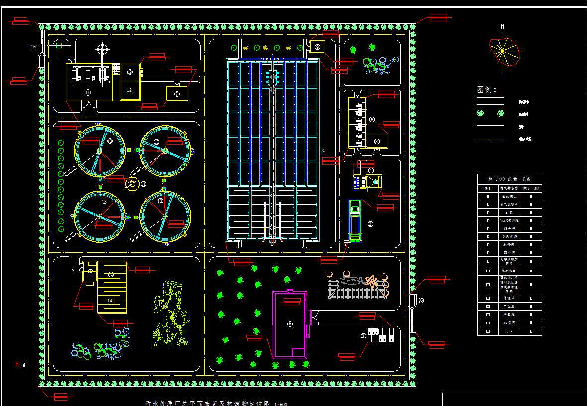 某市污水管网排水工程设计2d图机械cad素材