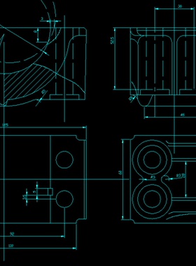 CA10B型发动机曲轴中主轴承盖钻4-⊙12.8孔夹具设计2D图机械CAD+