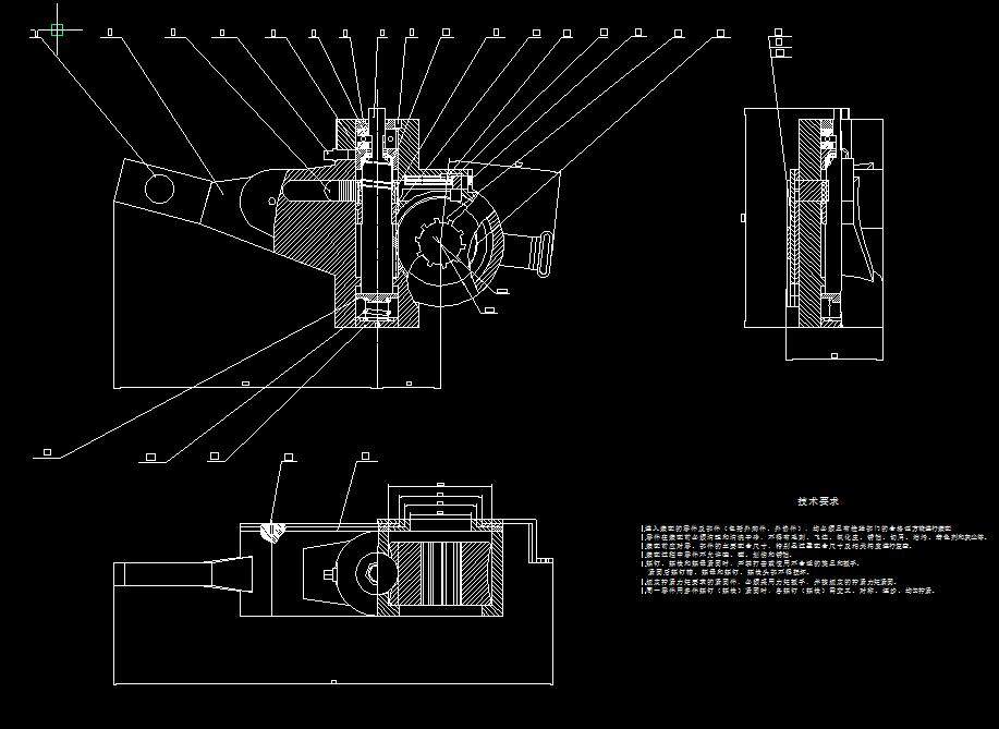 汽车自动调整臂的三维结构及预装配设计2d图机械cad素材